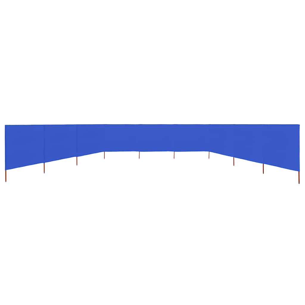 Vindskjerm 9 paneler stoff 1200x160 cm asurblå vidaXL