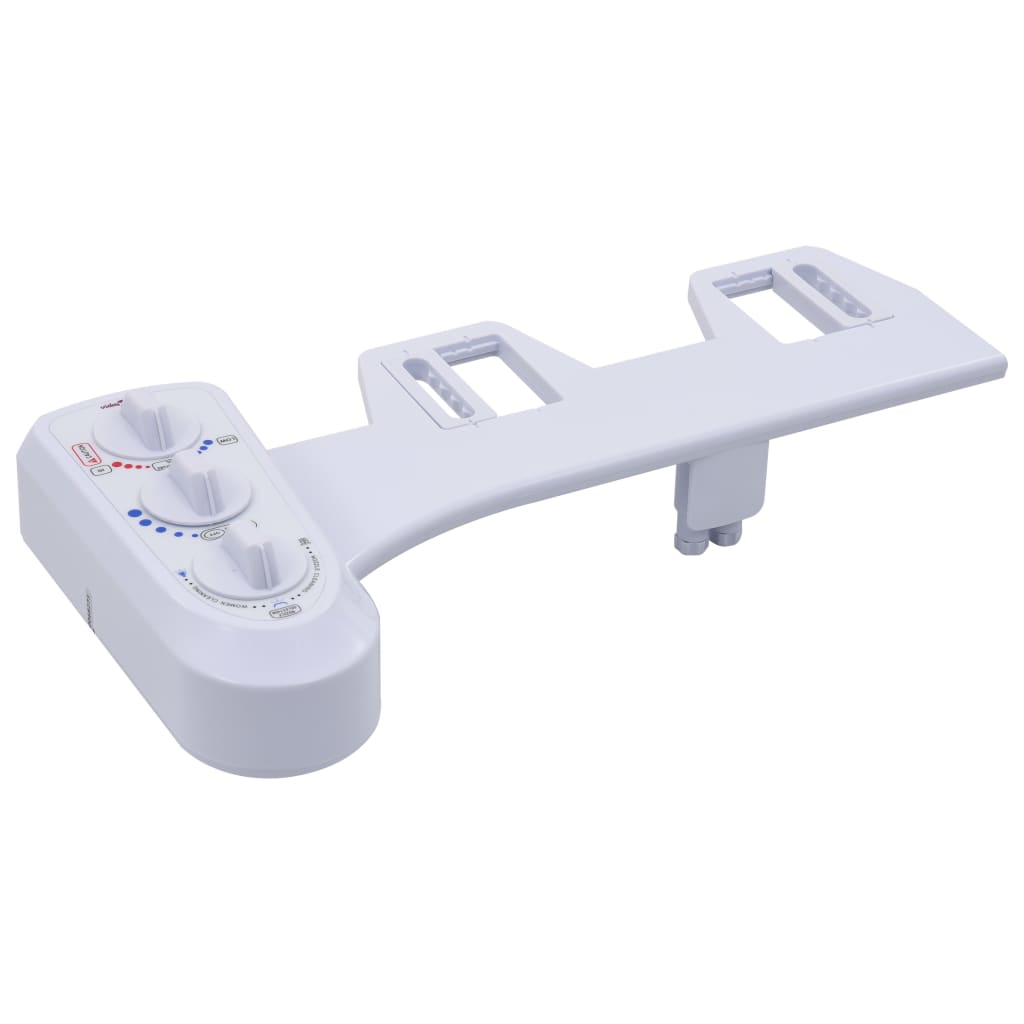 Toalettfeste for bidet dobbel dyse varmt og kaldt vann vidaXL