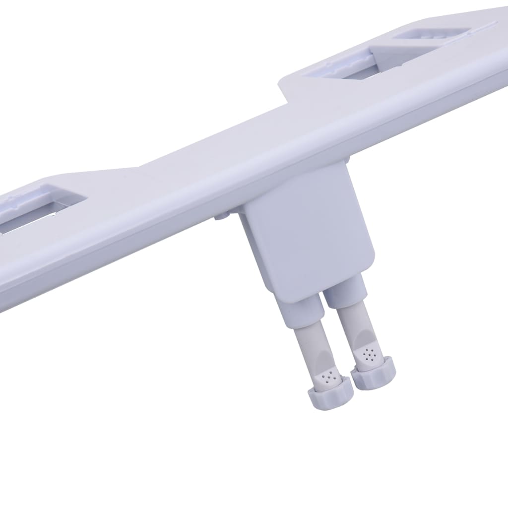 Toalettfeste for bidet dobbel dyse varmt og kaldt vann vidaXL