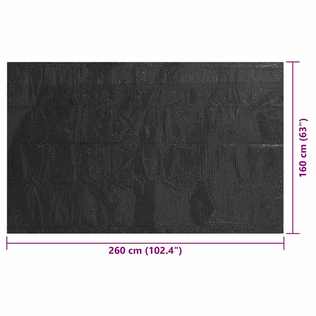 Bassengtrekk svart 260x160 cm PE