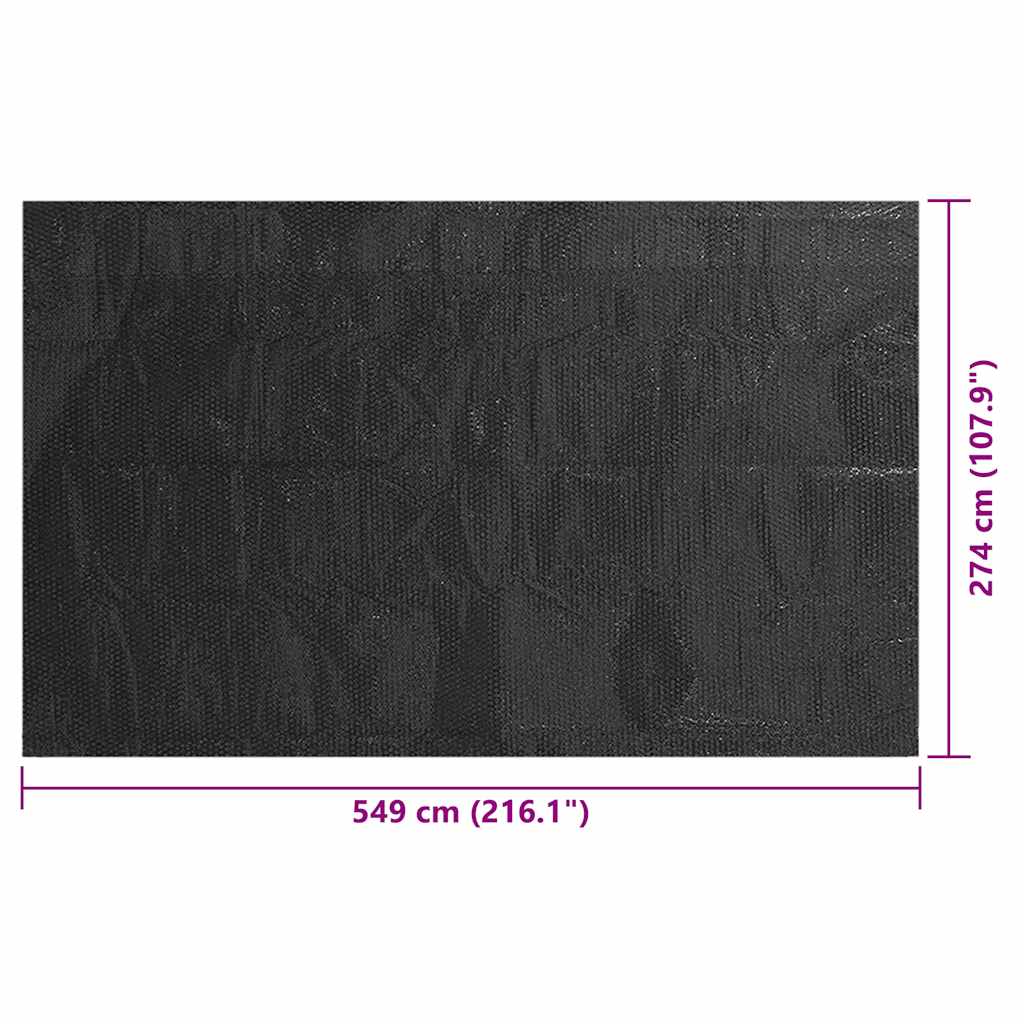 Bassengtrekk svart 549x274 cm PE
