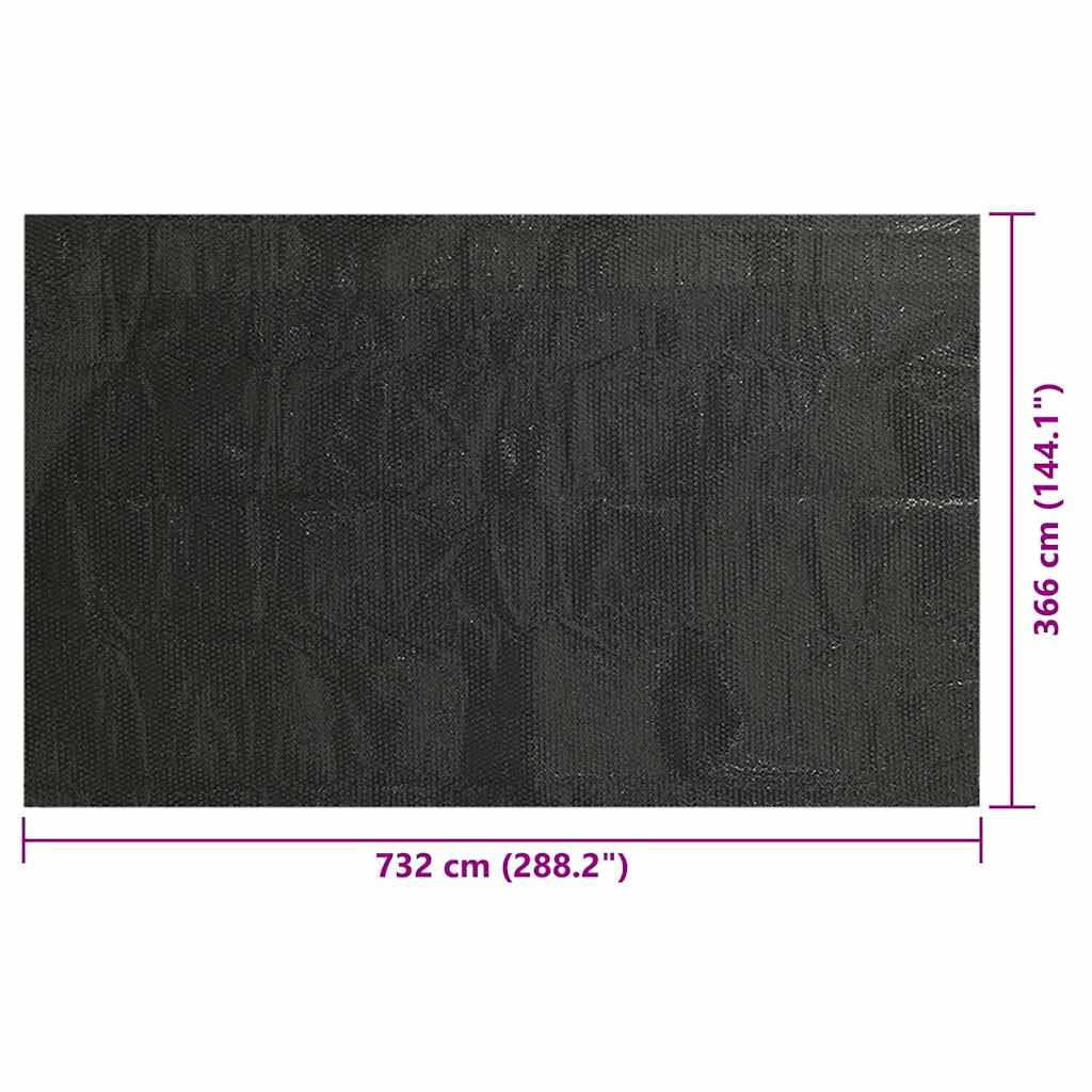 Bassengtrekk svart 732x366 cm PE