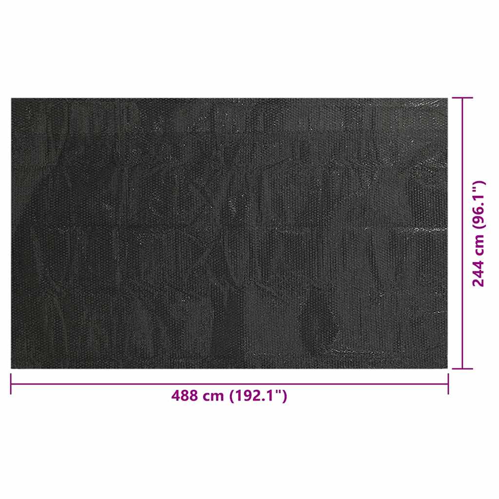 Bassengtrekk svart 488x244 cm PE