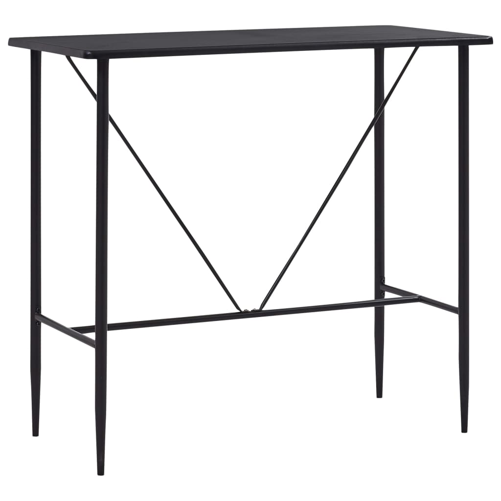 Barbord svart 120x60x110 cm MDF vidaXL