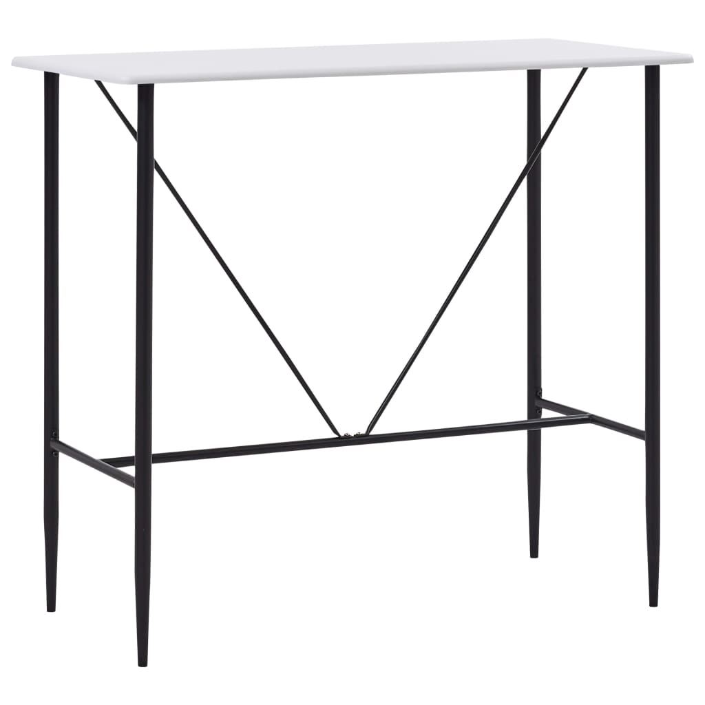 Barbord hvit 120x60x110 cm MDF