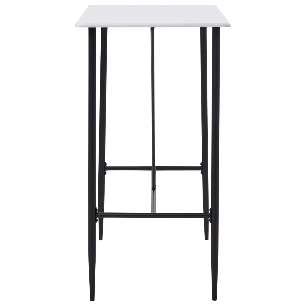 Barbord hvit 120x60x110 cm MDF