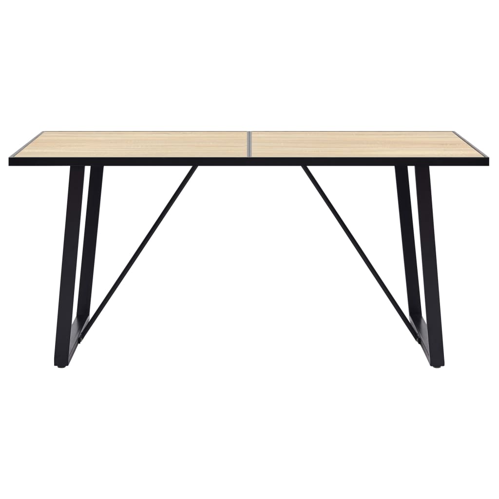 Spisebord eik 160x80x75 cm MDF