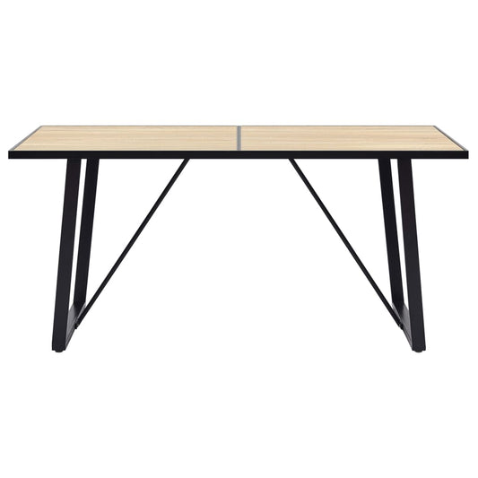 Spisebord eik 160x80x75 cm MDF