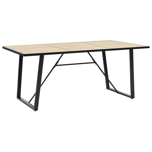 Spisebord eik 200x100x75 cm MDF