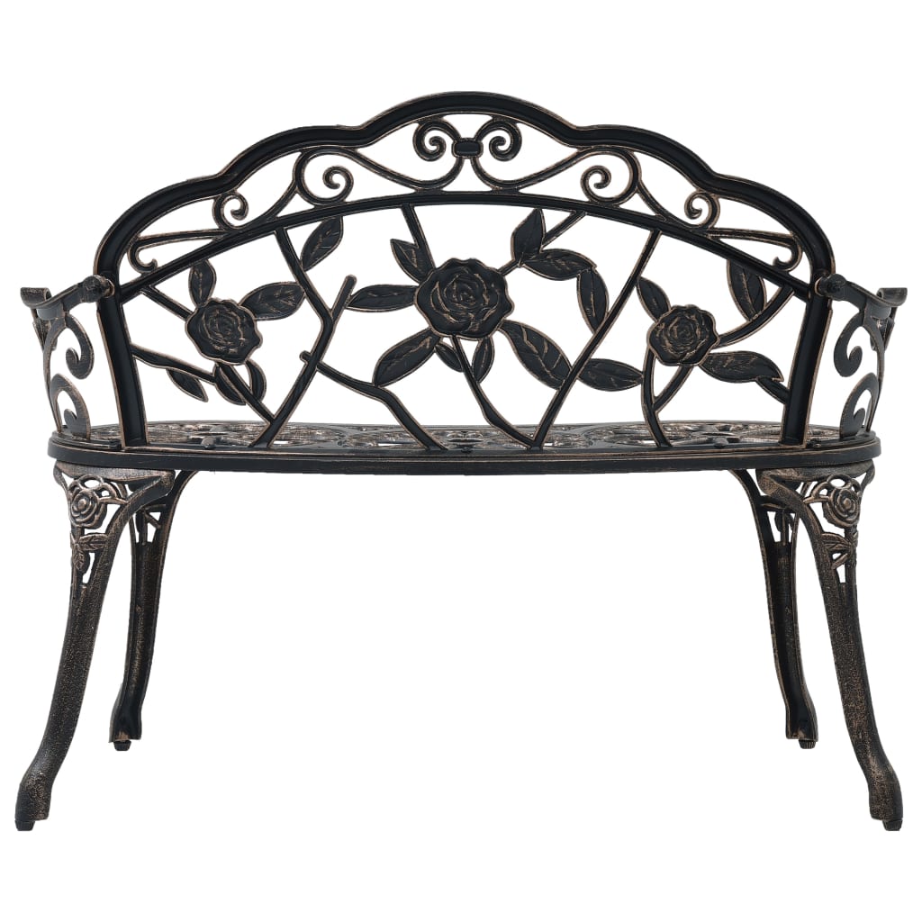 Bistrobenk 100 cm bronsestøpt aluminium vidaXL