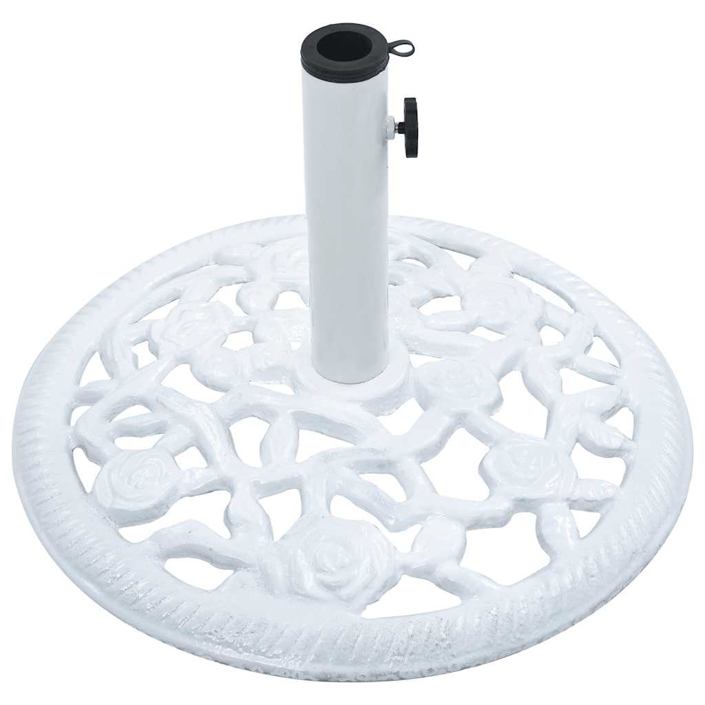 Parasollfot hvit 12 kg 48 cm støpejern