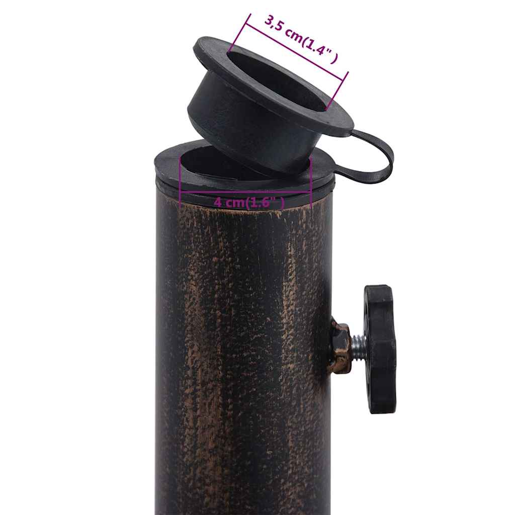 Parasollfot bronse 12 kg 48 cm støpejern