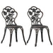 Bistrostoler 2 stk bronsestøpt aluminium