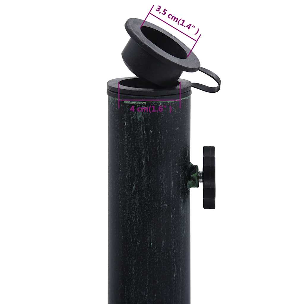 Parasollbase grønn 9 kg 40 cm støpejern vidaXL