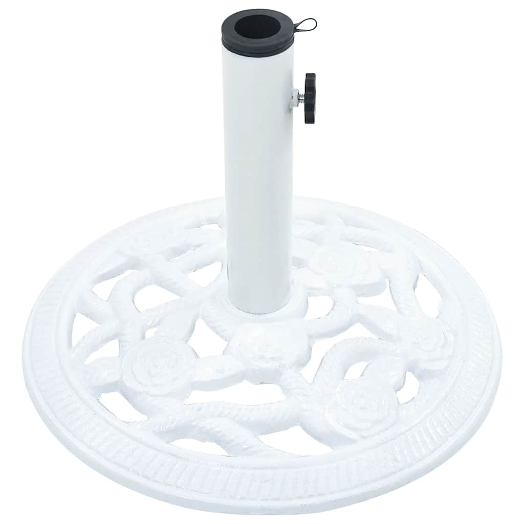 Parasollbase hvit 9 kg 40 cm støpejern vidaXL