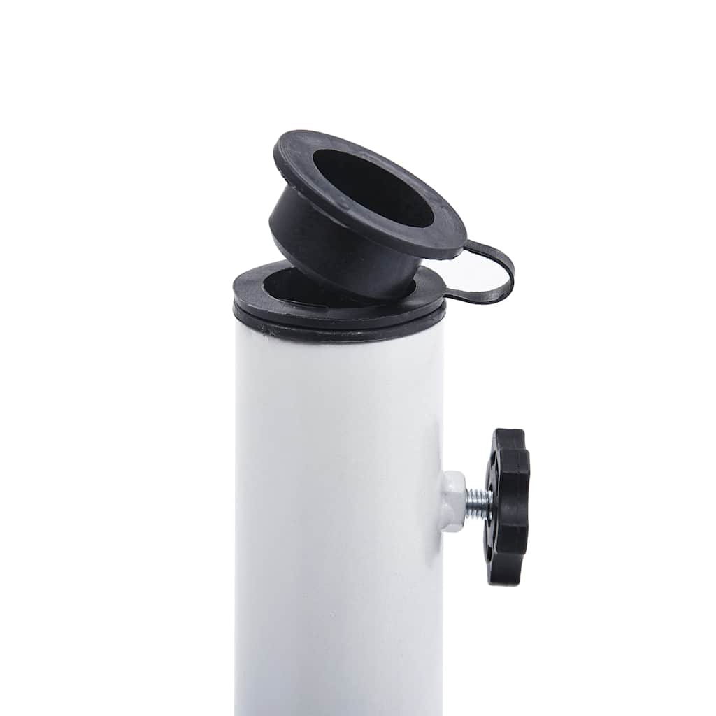 Parasollbase hvit 9 kg 40 cm støpejern vidaXL