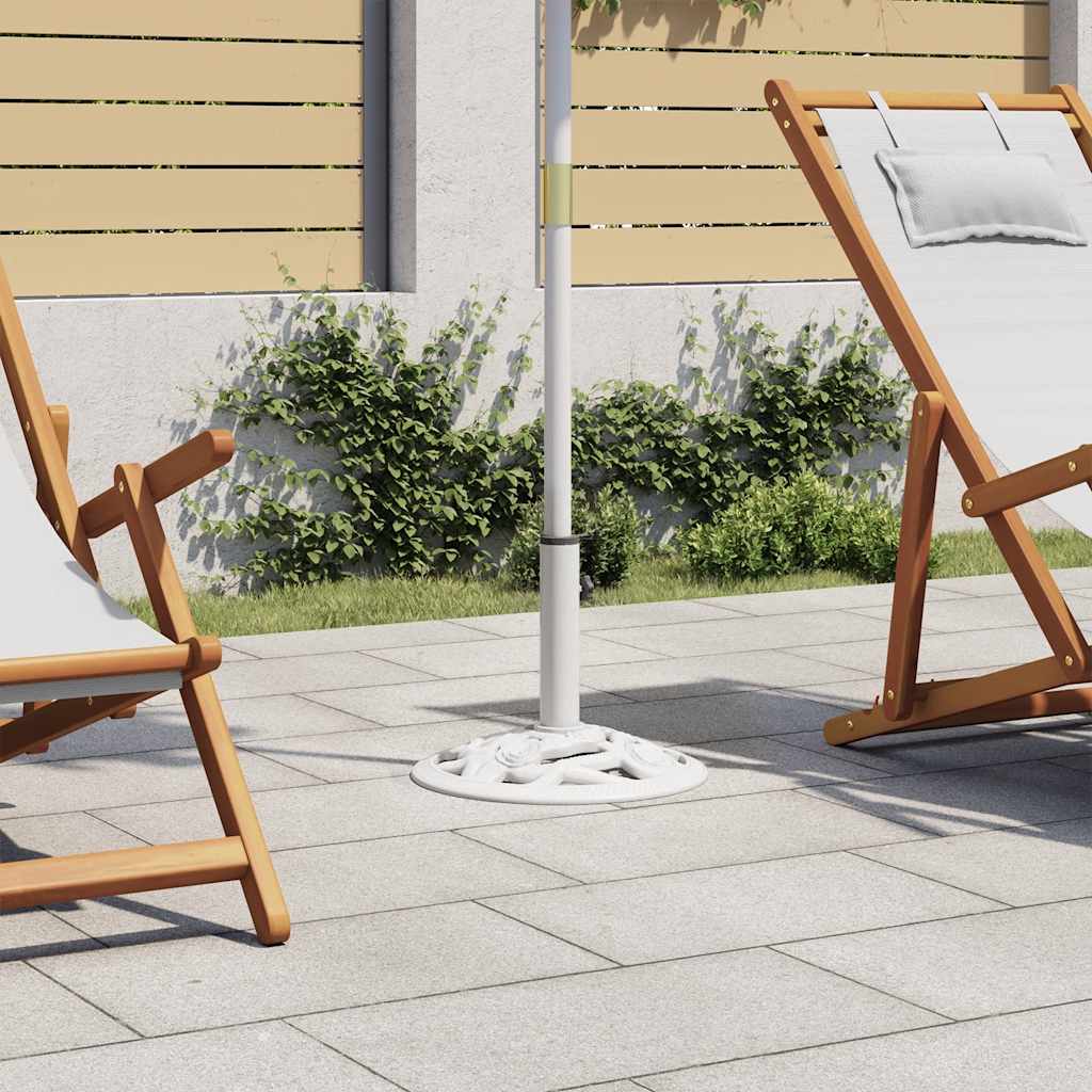 Parasollbase hvit 9 kg 40 cm støpejern vidaXL