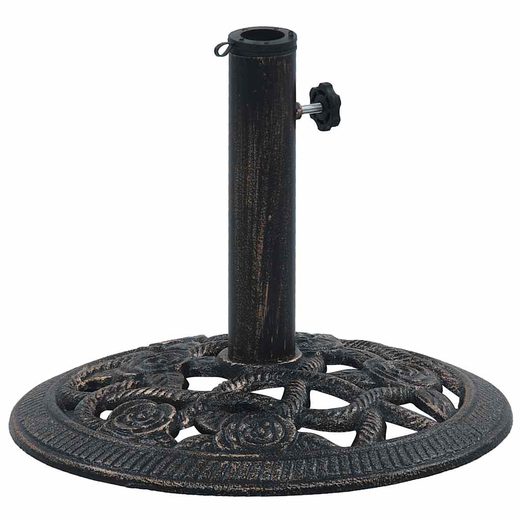 Parasollbase svart og bronse 9 kg 40 cm støpejern