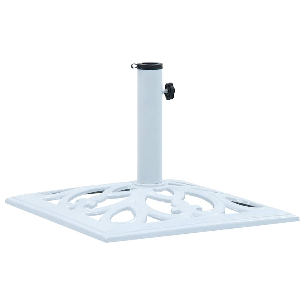 Parasollfot hvit 12 kg 49 cm støpejern vidaXL