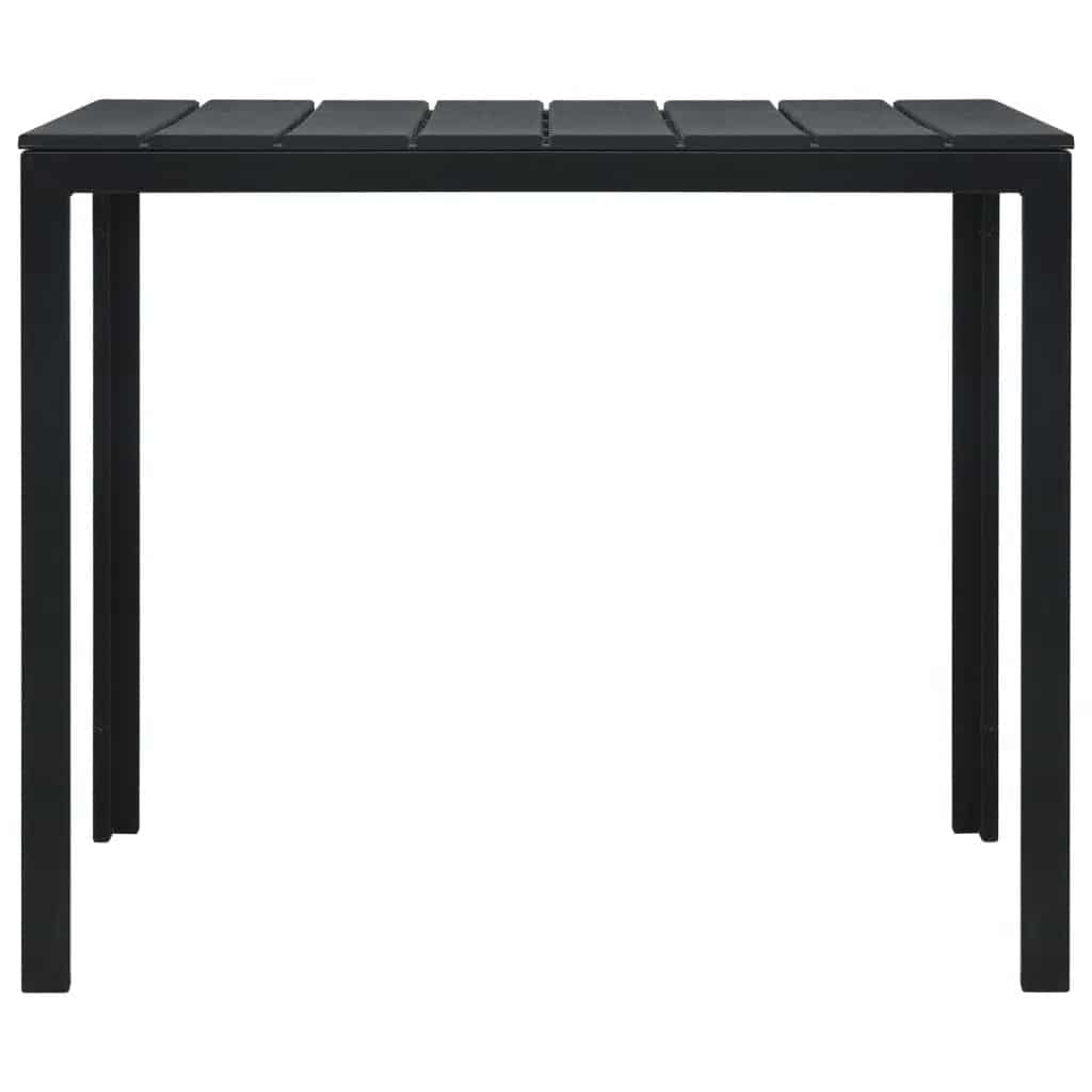 Salongbord svart 78x78x74 cm HDPE treutseende