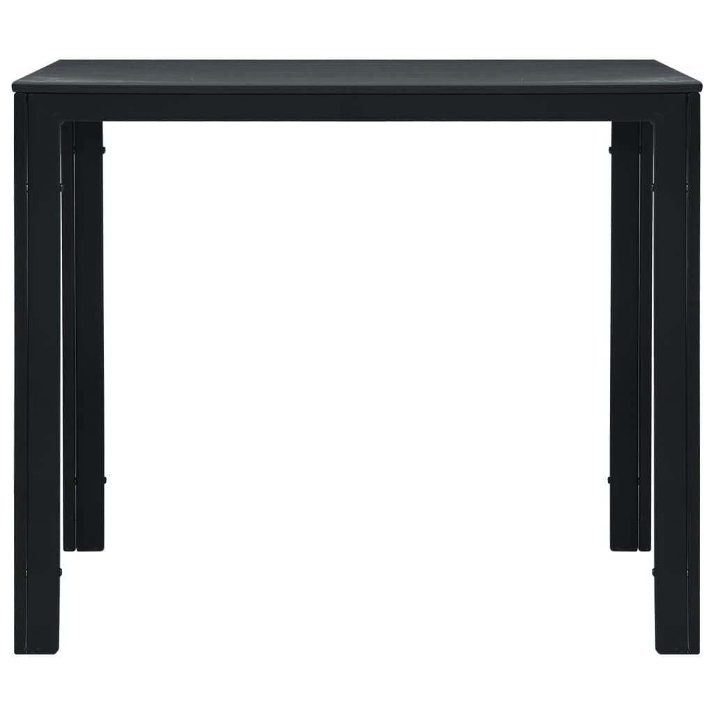 Salongbord svart 78x78x74 cm HDPE treutseende