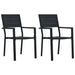 Hagestoler 2 stk svart HDPE treutseende vidaXL