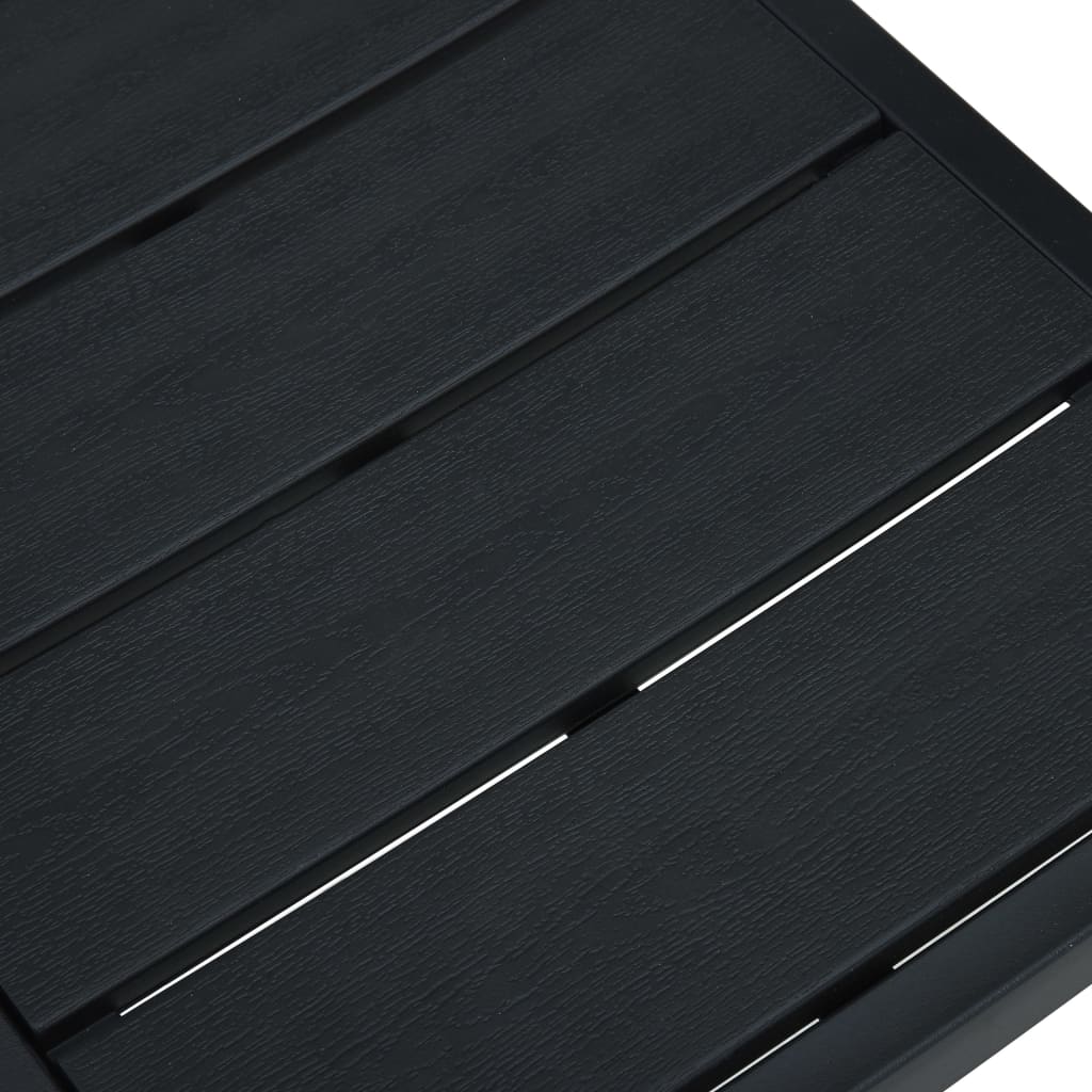 Hagestoler 2 stk svart HDPE treutseende vidaXL
