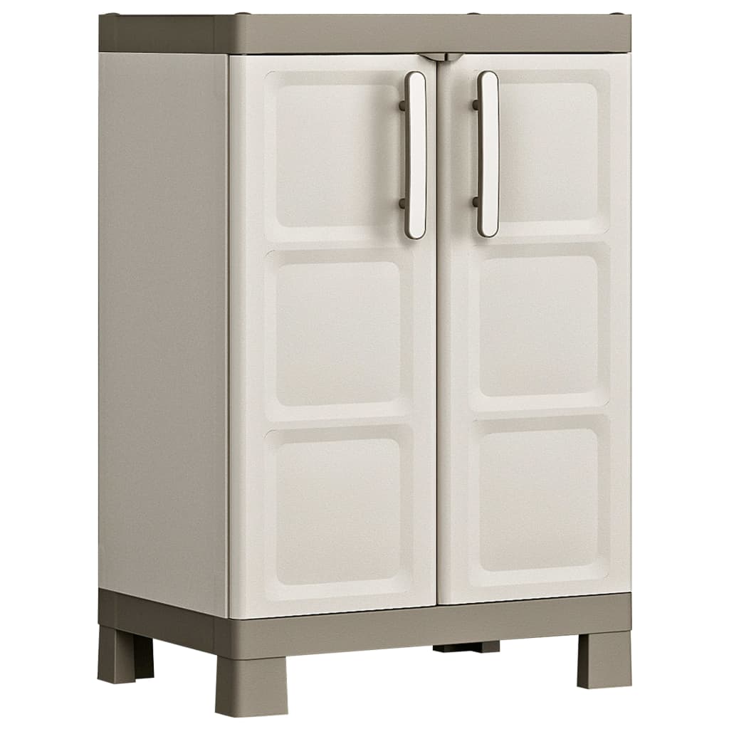 Lavt oppbevaringsskap Excellence beige og gråbrun 97 cm