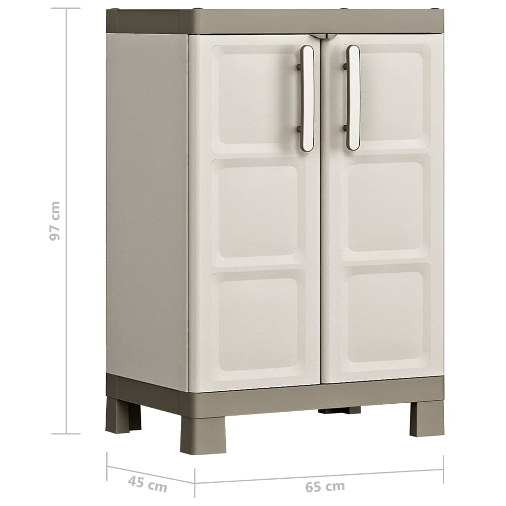 Lavt oppbevaringsskap Excellence beige og gråbrun 97 cm