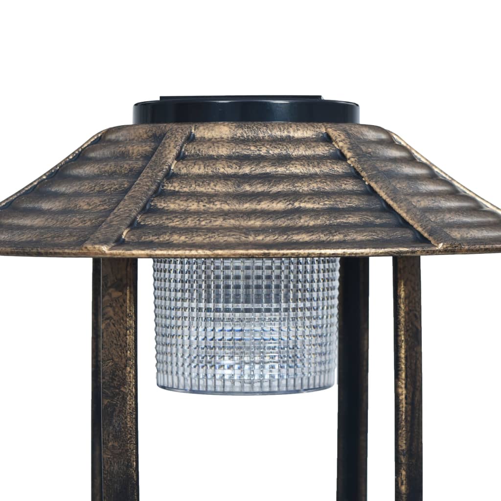 Dekorativt fuglebad med soldrevne LED-lamper plast vidaXL