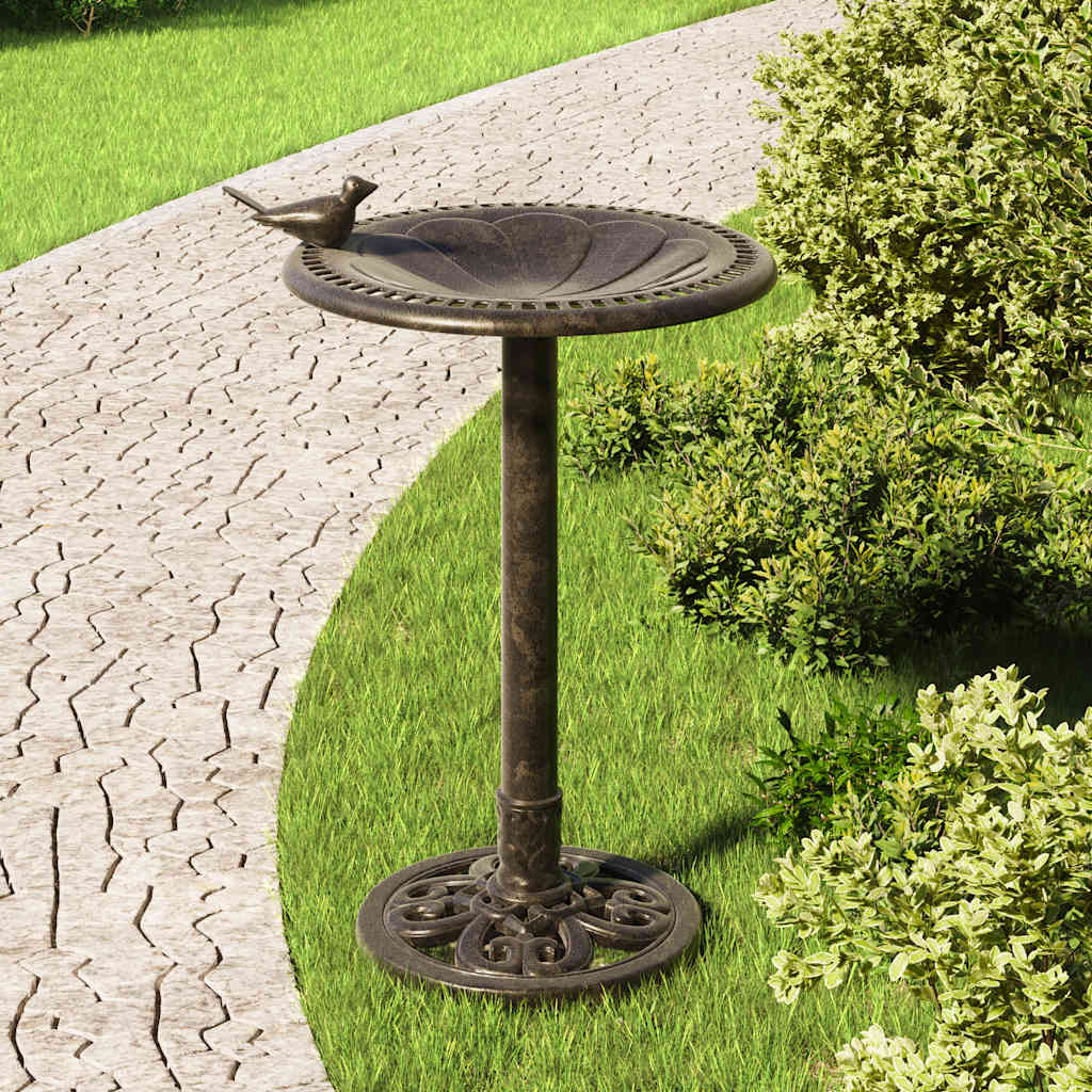 Fuglebad bronse plast vidaXL