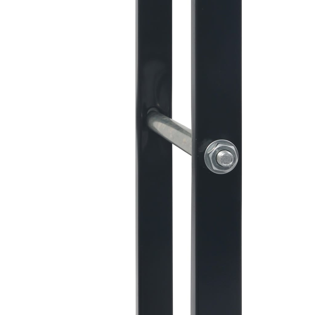 Vedstativ svart 80x25x100 cm stål