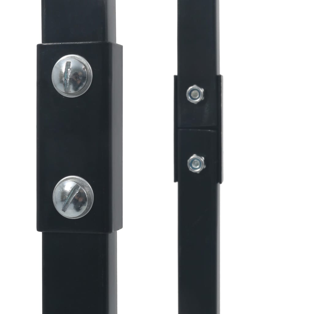 Vedstativ svart 80x25x150 cm stål
