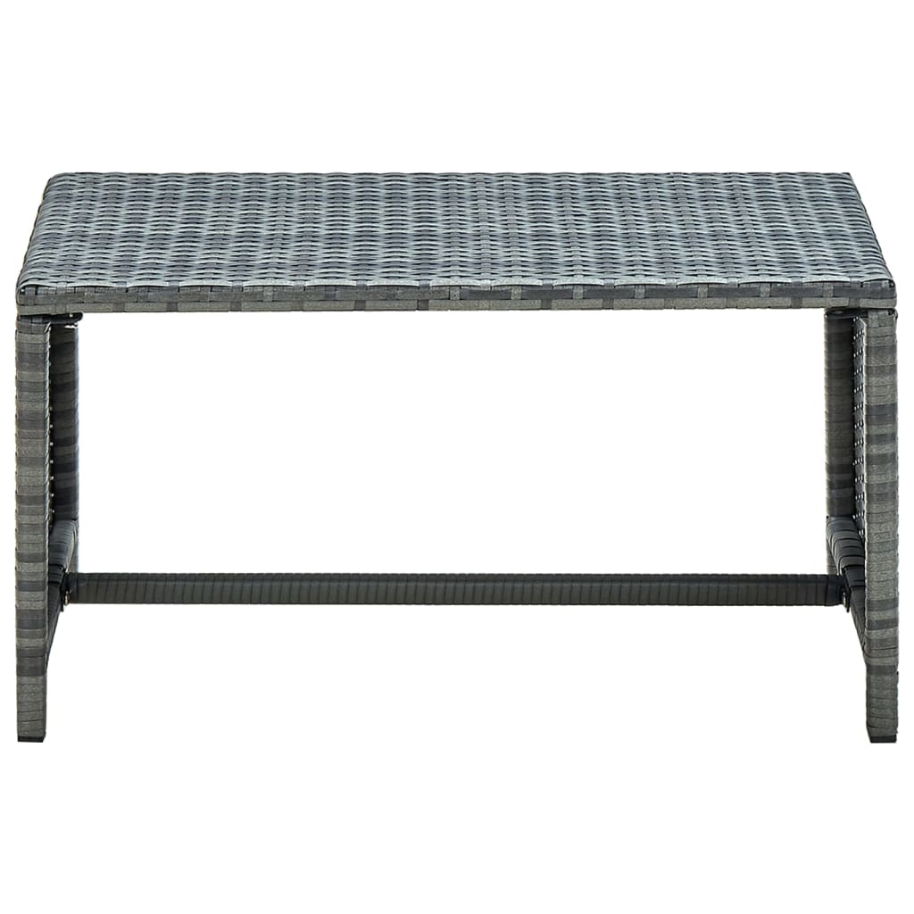 Salongbord antrasitt 70x40x38 cm polyrotting vidaXL