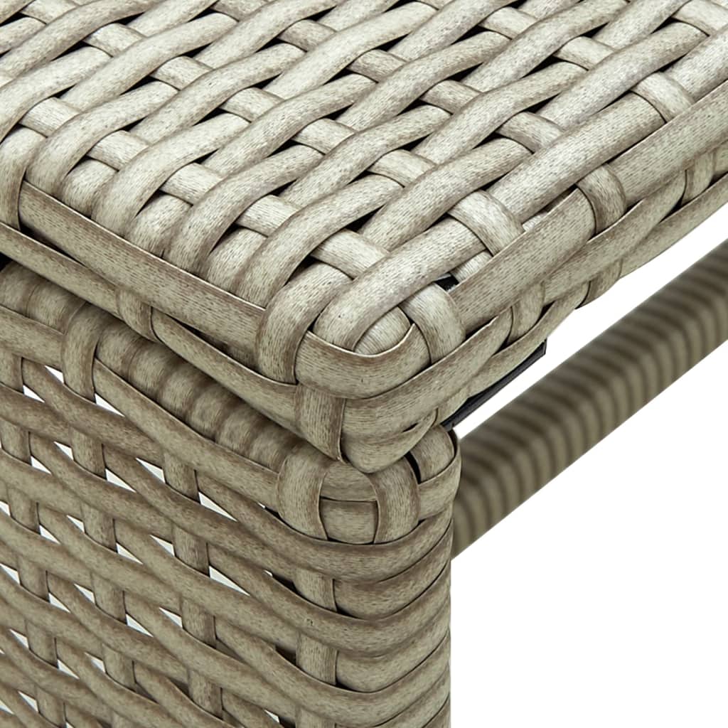 Salongbord beige 70x40x38 cm polyrotting