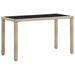 Hagebord beige 123x60x74 cm polyrotting vidaXL