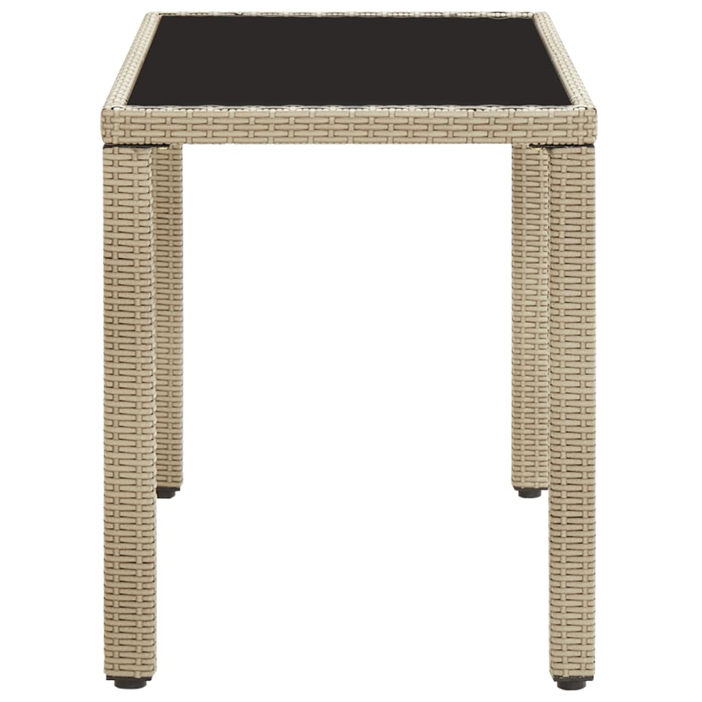 Hagebord beige 123x60x74 cm polyrotting vidaXL