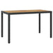 Hagebord svart og brun 123x60x74 cm heltre akasie vidaXL