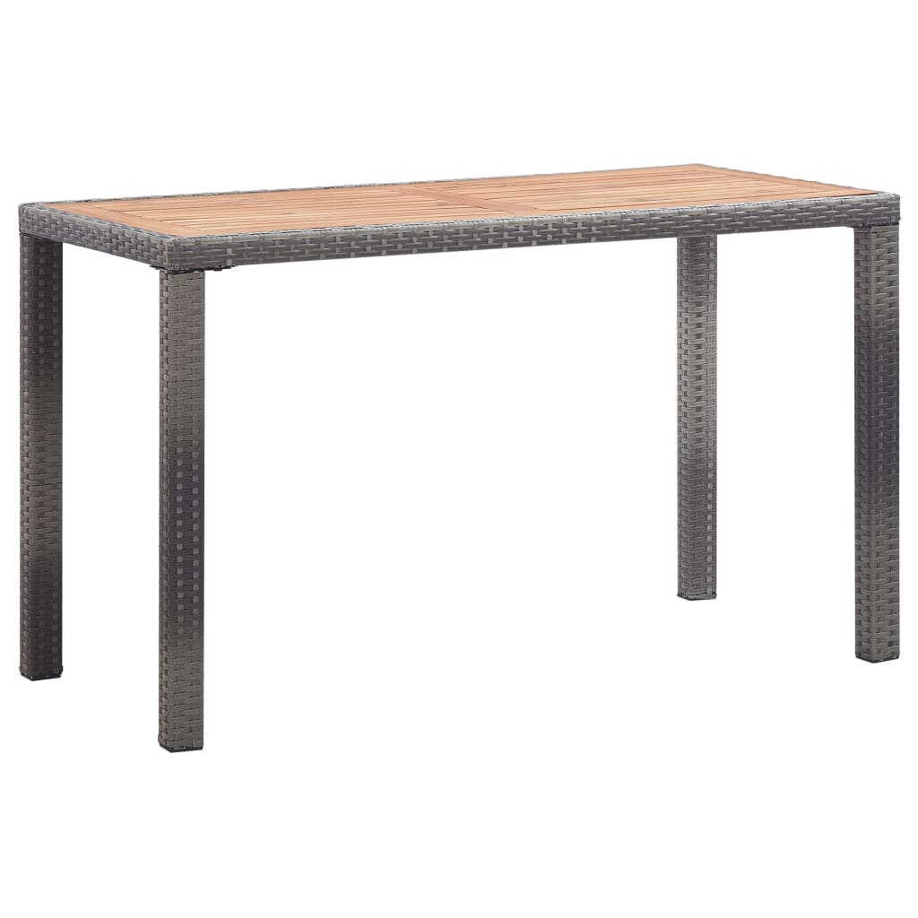 Hagebord antrasitt og brun 123x60x74 cm heltre akasie vidaXL