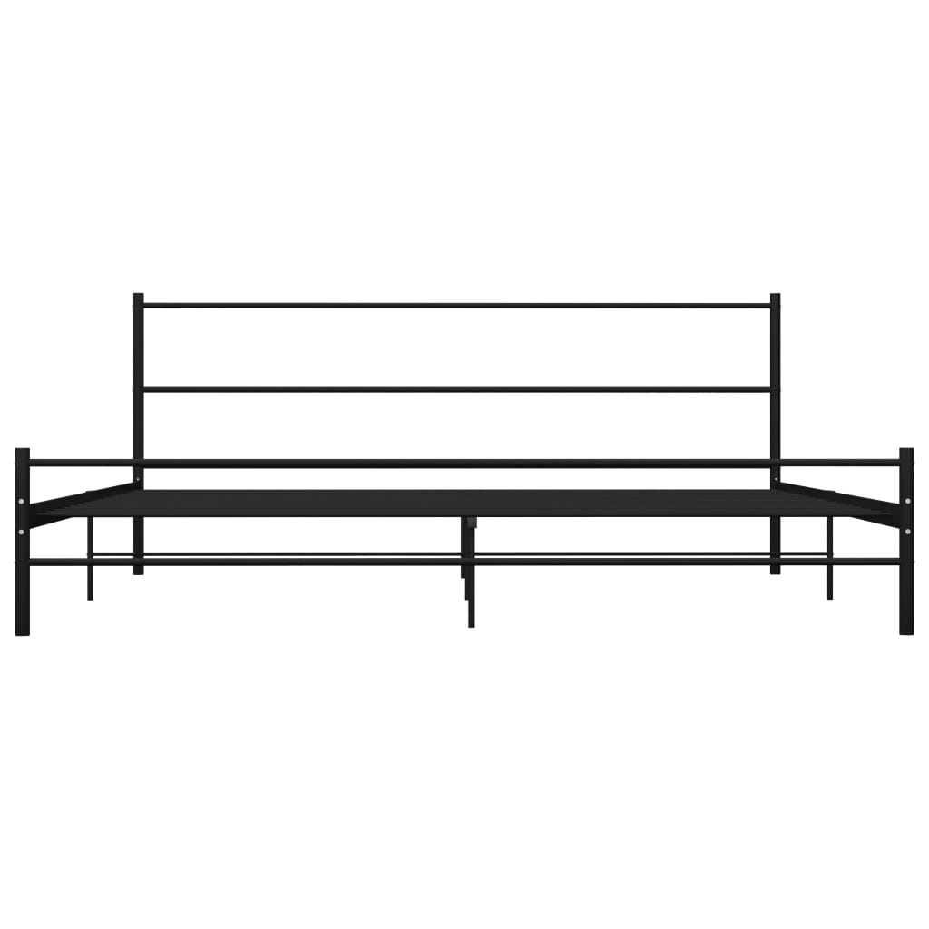 Sengeramme svart metall 200x200 cm
