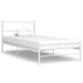 Sengeramme hvit metall 90x200 cm