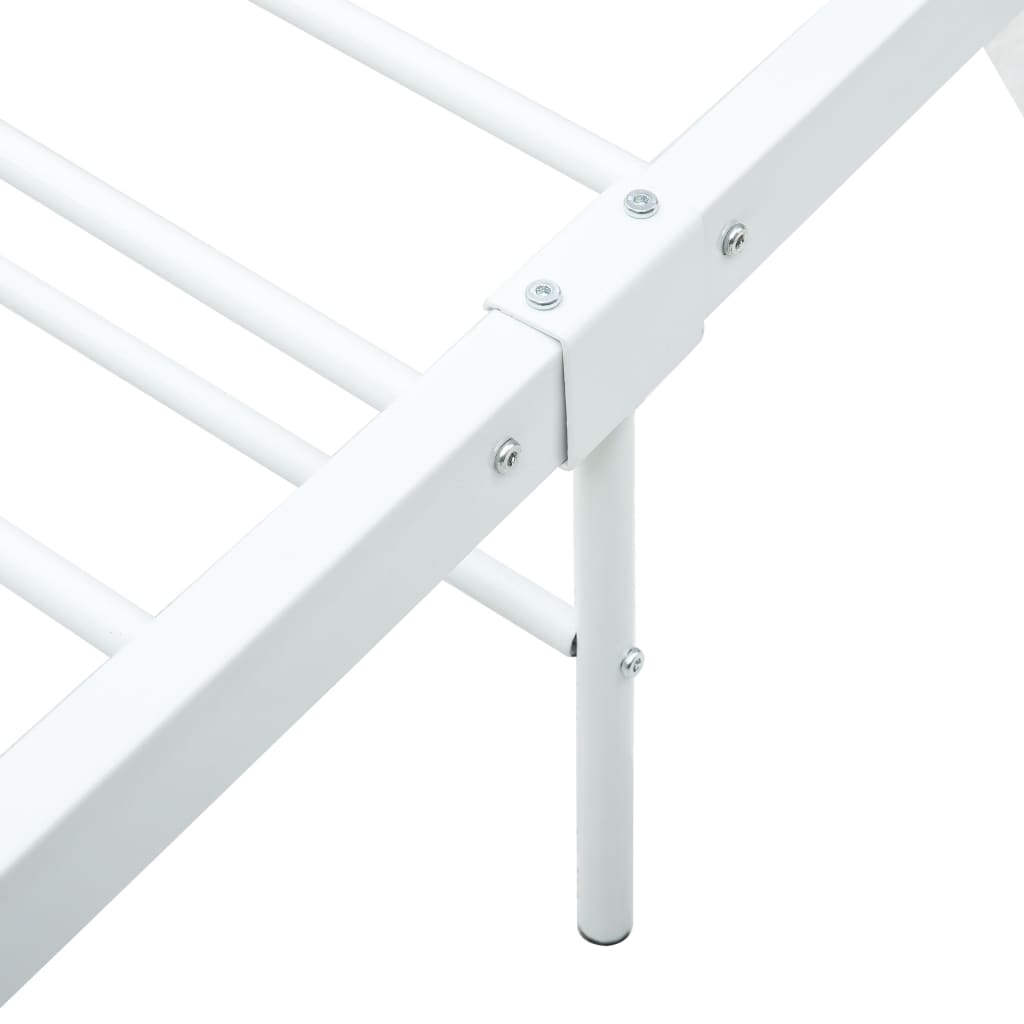 Sengeramme hvit metall 100x200 cm