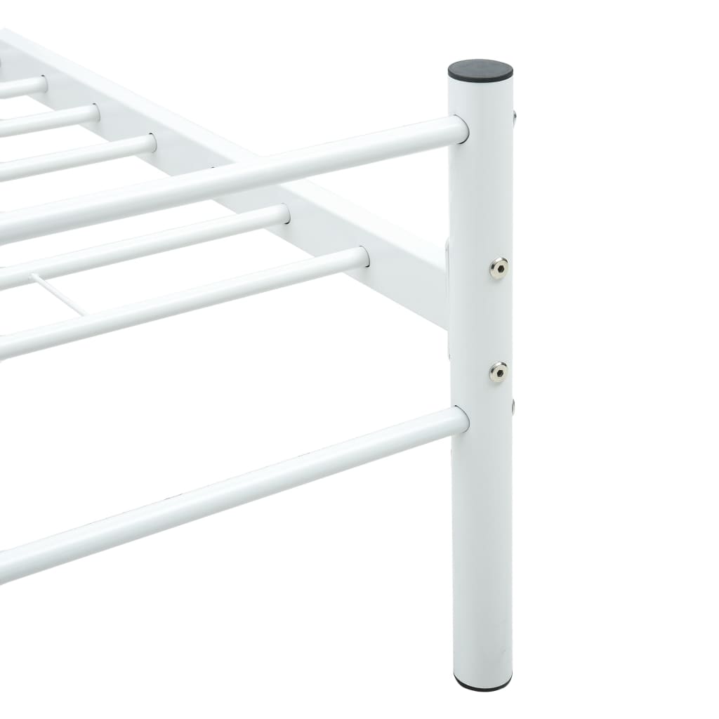 Sengeramme hvit metall 100x200 cm