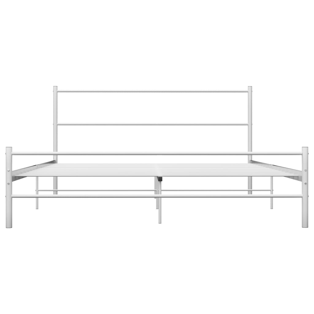 Sengeramme hvit metall 140x200 cm