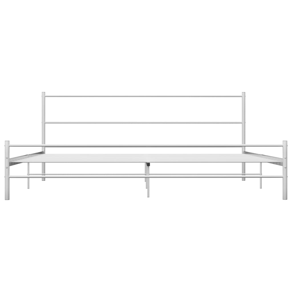 Sengeramme hvit metall 180x200 cm