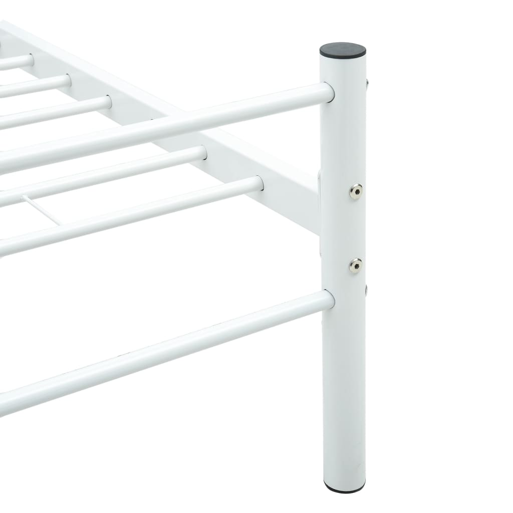 Sengeramme hvit metall 200x200 cm