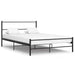Sengeramme med hodegavl uten madrass svart 140x200 cm metall