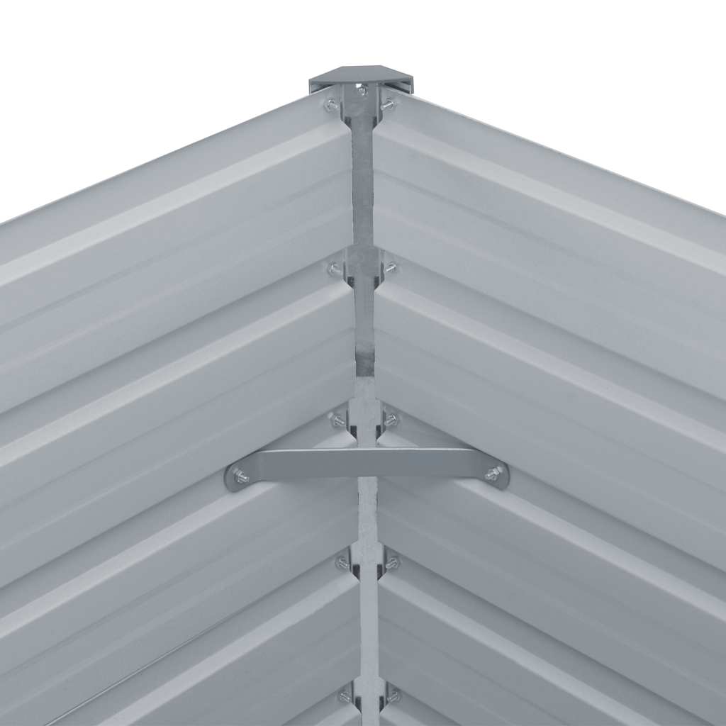 Forhøyet hagebed 160x80x45 cm galvanisert stål antrasitt
