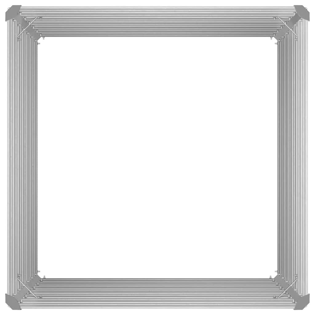 Forhøyet hagebed 100x100x77 cm galvanisert stål grønn
