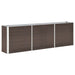 Høybed galvanisert stål 240x40x77 cm brun